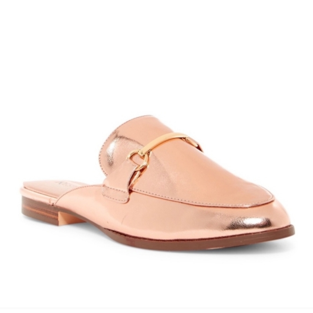 Restricted sz 8.5 rose gold mule clog flats